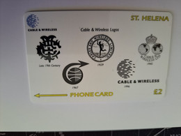 ST . HELENA  GPT / ARMS/LOGOS CABLE & WIRELESS/  St HELENA  327 CSHD  2 POUND  New  Logo C&W **11326 ** - Isola Sant'Elena