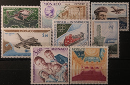 3673 - 1962/1966 - MONACO - POSTE AERIENNE - N°79 à 86 NEUFS** - Cote (2020) : 27,45 € - Poste Aérienne