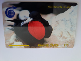 ASCENSION ISLAND   15 Pound Bird  FRIGATE BIRD 2CASC   MINT Old  Logo C&W **11327** - Ascension