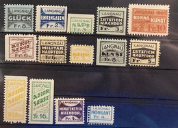 Schützenfest / Schiessmarken Langnau 1906 - Revenue Stamps