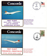 New York Toronto Prestwick 1979 - Concorde BA - First Flight 1er Vol Erstflug - Canadian Air Show - Scotland Ecosse - Premiers Vols