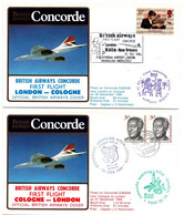 Köln London AR 1984 - Concorde BA - First Flight 1er Vol Erstflug - Rois Mages Noël Jazz - Marcofilia - EMA ( Maquina De Huellas A Franquear)