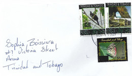 Trinidad & Tobago 2021 Piarco Overprint Trinidad Piping Guan Pipile Pipile Rocks (2019) Cramer's Butterfly $1 (2017) - Coucous, Touracos
