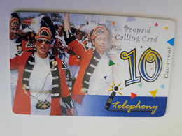 CURACAO NAF 10,-   BELKAART / I TELEPHONY / CARNIVAL /   THICK CARD   USED CARD     ** 11339** - Antilles (Neérlandaises)