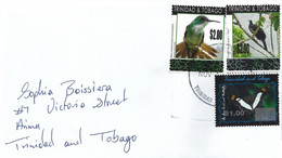 Trinidad & Tobago 2021 Piarco Overprint Emerald Hummingbird Piping Guan (2019) Butterfly Morpho $1 (2017) Cover - Hummingbirds