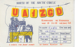 Russia Arctic Zone 16 Murmansk Qsl Card 29.10.1986 (DS173A) - Radio Amatoriale