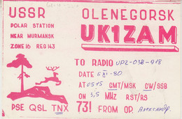 Russia Arctic Zone 16 Murmansk Qsl Card 6-11-1980 (DS173B) - Radio Amatoriale