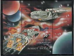 Uzbekistan 1997. Space Phantasy. S/S.  Michel # BL .15 - Uzbekistan