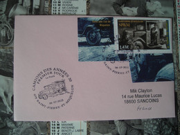 St Pierre Et Miquelon FDC 6.7.22 Camions Des Années 30, (1) - Storia Postale