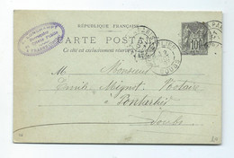CARTE COMMERCIALE - FRASNE - E. LONCHAMPT - PERRUQUIER ET CRIEUR PUBLIC - ENTIER POSTAL 1897 - Other & Unclassified