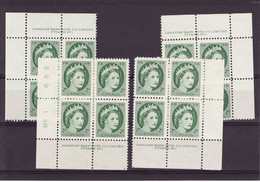 7845) Canada QE II Wilding Block Set Mint No Hinge Plate 1 - Plate Number & Inscriptions