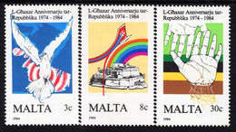 Malta - 1984 - 10th Anniversary Of The Republic Of Malta - Mint Stamp Set - Malte