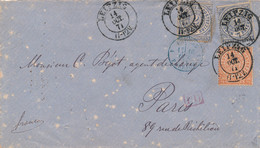 Env Leipzig à Paris 1871 Signée Calves TB. - Saxony