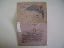 BRAZIL / BRASIL - LETTER TICKET 200 REIS SENT RIO DE JANEIRO TO FRANCE PAQUEBOT Nº2 STAMP IN 1895 IN THE STATE - Briefe U. Dokumente