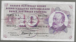 SUISSE  10 FR Type Du 07.03.1973 - Switzerland