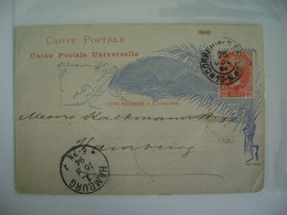 BRAZIL / BRASIL - LETTER TICKET 80 REIS SENT SAO PAULO TO HAMBURG (GERMANY) IN 1894 IN THE STATE - Brieven En Documenten