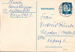 BRD Amtliche Ganzsachen-Postkarte P 79 WSt. "Martin Luther" 15(Pf) Blau, TSt. 18.11.64 BAD HERSFELD - Postkarten - Gebraucht