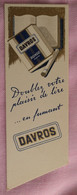 Marque Pages : Cigarettes DAVROS Et Librairie CASTAIGNE, En 1953 - Marque-Pages