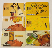 6 Télécartes Schweppes - Levensmiddelen