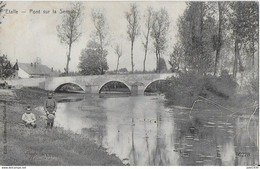 ETALLE ..-- Pêche Au CARRELET . Pêche à L' ECHIQUIER à Droite . 1910 Vers BXL ( Mme R. MARQUE? ) . Voir Verso . - Etalle