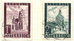 A+ Österreich 1947 Mi 823-24 Landschaften Und Gebäude - 1945-60 Oblitérés