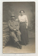 Cp, Carte Photo J. Vatout , Poitiers, Militaria, Militaire Du 43 éme , Vierge - Characters