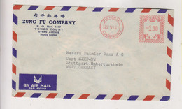 HONG KONG 1961  Airmail Cover To Germany Meter Stamp - Lettres & Documents