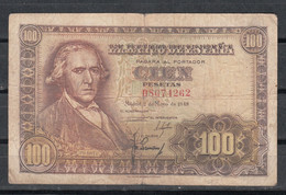 ESPAÑA - BILLETE DE 100 PESETAS DE 1948 DEDICADO A FRANCISCO BAYEU - 100 Pesetas