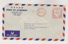 HONG KONG 1961  Airmail Cover To Germany Meter Stamp - Brieven En Documenten