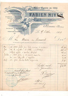 Facture Imprimerie - Papeterie Commerciale Et Administrative Fabien Nivon De 1901 - Format : 27x21 Cm - Imprimerie & Papeterie