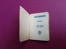 Calendrier De Poche 1930 - Chat - 4x5.5cm - Mini-kalender - Petit Format : 1921-40