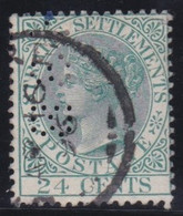 Straits  Settlements      .      SG  .     16  Perf.     .     O     .      Cancelled - Straits Settlements