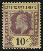 Straits  Settlements      .      SG  .    115      .     *          .   Mint-hinged - Straits Settlements