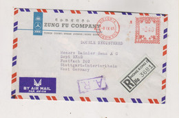 HONG KONG 1965  Airmail  Registered Cover To Germany Meter Stamp - Cartas & Documentos