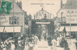 Henrichemont (18 Cher) Le Comice Agricole 1908 La Porte Rue Victor Hugo - Circulée 1908 - Henrichemont