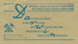 Germany Elmshorn Meter Stamp Charles Darwin Geology Anthropology Mineralogy Geoscience Paleontology Evolution Theory - Minerales