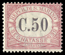 SAN MARINO 1924 SEGNATASSE 50 CENT. (Sass. 13) NUOVO INTEGRO ** OFFERTA! - Portomarken