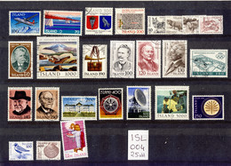 Islande - Iceland - Lot De 25 Timbres Oblitérés - 25 Used Stamps - Used Stamps