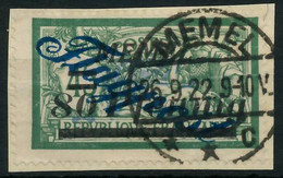 MEMEL 1922 Nr 73 Zentrisch Gestempelt Briefstück Gepr. X42D4EE - Memel