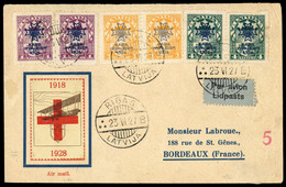 1927, Lettland, 100-02 (2), Brief - Lettland