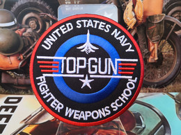 Patch Brodé United  States Navy " TOP GUN"   90 Mm - Ecussons Tissu