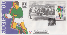 Enveloppe  FDC  1er  Jour    AFRIQUE  DU  SUD     Bloc  Feuillet   Coupe  Du  Monde  De  RUGBY     1995 - Rugby