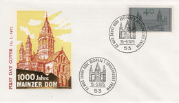 Germany Deutschland 1975 FDC 1000 Jahre Mainzer Dom, Mainz, Canceled In Bonn - 1971-1980