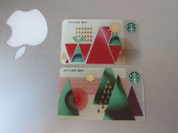 China Starbucks Gift Card, 2020 Mini Card,two Different,used - Gift Cards