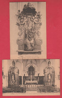 Roly - Intérieur De L'eglise + Statue St Ghislain - 2 Cartes Postales ( Voir Verso ) - Philippeville