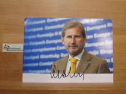 Original Autogramm Johannes Jahn, EU-Kommissar Für Europäische Nachbarschaftspolitik Und Erweiterungsverhandlu - Autographs