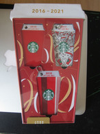 China Starbucks Gift Card, 2016-2021 Cup,six Different Cards,used In A Package(not Easy To Ship) - Gift Cards