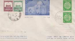 1948. PALESTINE. 4 + 6 M Landscapes On Cover Cancelled TEL-AVIV 5 MY 48 And Later A... (Michel 57 + Israel 2) - JF433287 - Autres & Non Classés