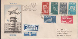 1950. ISRAEL. Birds Complete Set AIR MAIL On FDC Cancelled First Day Of Issue 25 6 1950 LYD... (Michel 33-38) - JF433323 - Autres & Non Classés