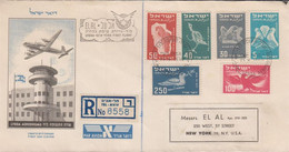 1950. ISRAEL. Birds Complete Set AIR MAIL On FDC Cancelled First Day Of Issue 25 6 1950 LYD... (Michel 33-38) - JF433324 - Sonstige & Ohne Zuordnung